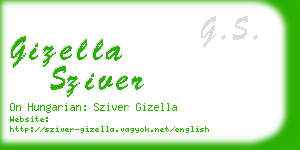 gizella sziver business card